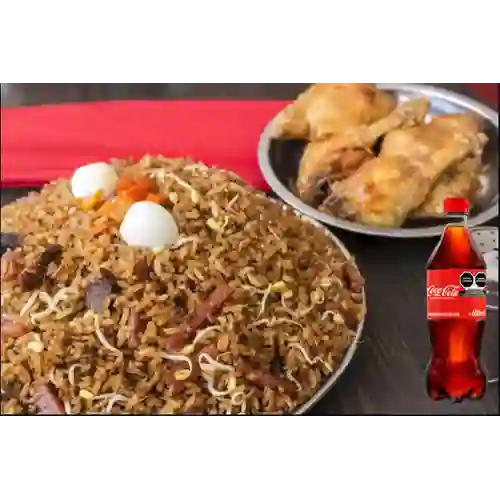 Medio Arroz Chino a la Valenciana +Cocacola 600ml