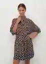 Vestido Lemon Marrón Talla XL Mujer Mango