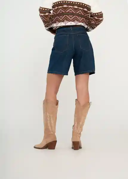 Short Elin Mujer Azul Indico Oscuro Talla 6 459G351 Naf Naf