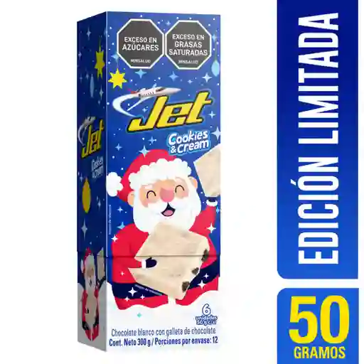 Jet Golosina Cookies & Cream Navidad 50 g x 6 Und