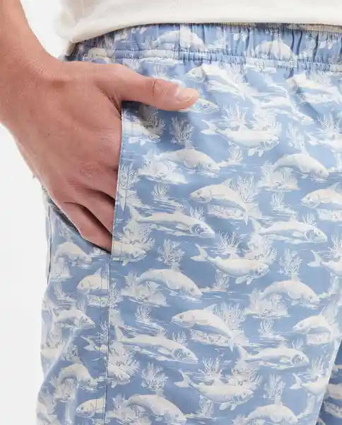 Short Fish Swimwear Azul Empolvado Medio Talla S Chevignon