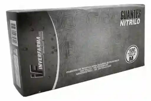 Inverfarma Guante De Nitrilo Negro M 100 Uds Inver