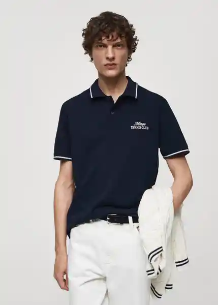 Camiseta Polo Reat Navy Talla S Hombre Mango