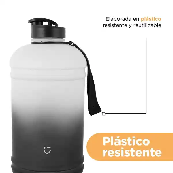 Vaso Plástico Blanco y Negro 2100 mL Serie Miniso