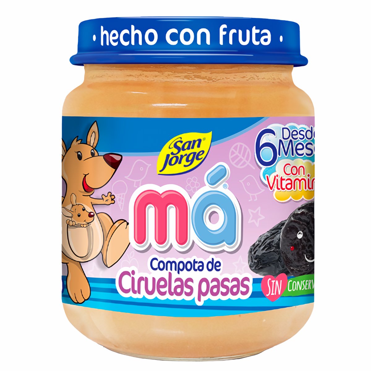 San Jorge Ma Compota para Bebés Sabor Ciruelas Pasas 113 g