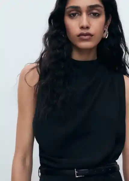 Enterizo Mono Martuki Negro Talla L Mujer Mango