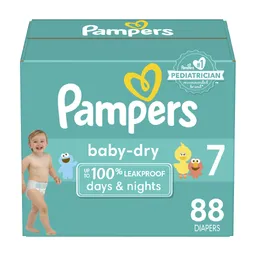 Pampers Pañales Baby-Dry Talla 7 x 88 Unidades