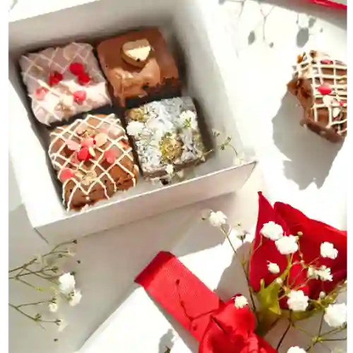 Caja X4 Mini Brownie para Mamá