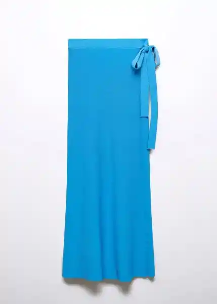 Falda Blue Azul Talla S Mujer Mango