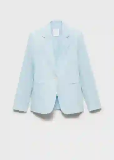 Saco Americana Boreli Celeste Talla 38 Mujer Mango
