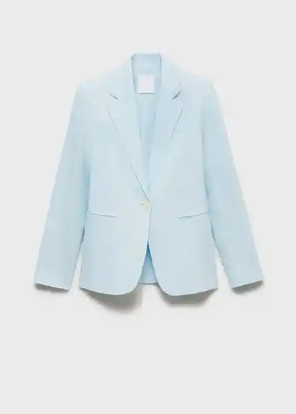 Saco Americana Boreli Celeste Talla 38 Mujer Mango