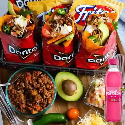 Combo Dorilocos con Res + Postobón Manzana 250 ml