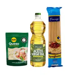 Combo Aceite Vegetal + Queso Parmesano + Pasta Spaghetti