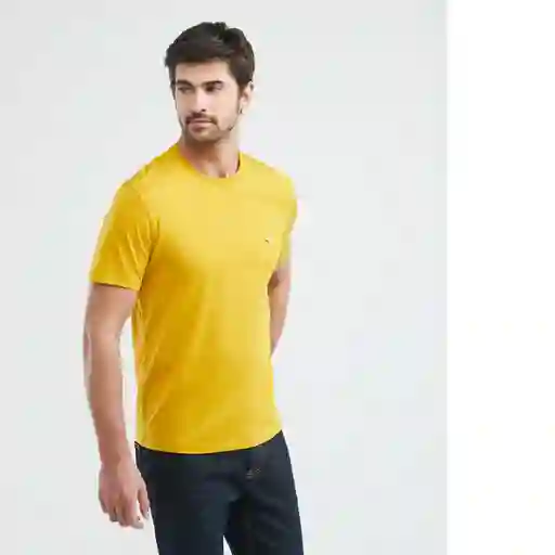 Camiseta Básica Cuello u Hombre Amarillo Talla S Chevignon