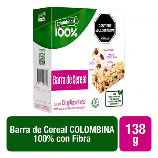 Colombina 100% Barra de Cereal con Fibra