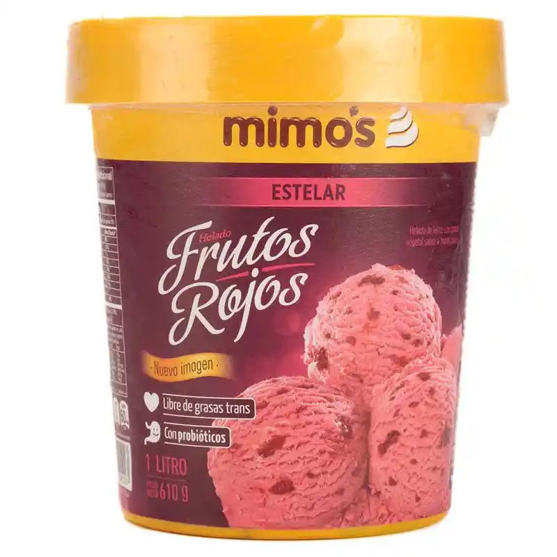 Mimos Estelar Helado de Frutos Rojos con Probióticos y sin Grasas Trans