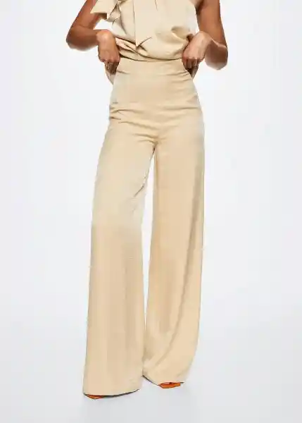 Pantalón Gold-A Oro Talla S Mujer Mango