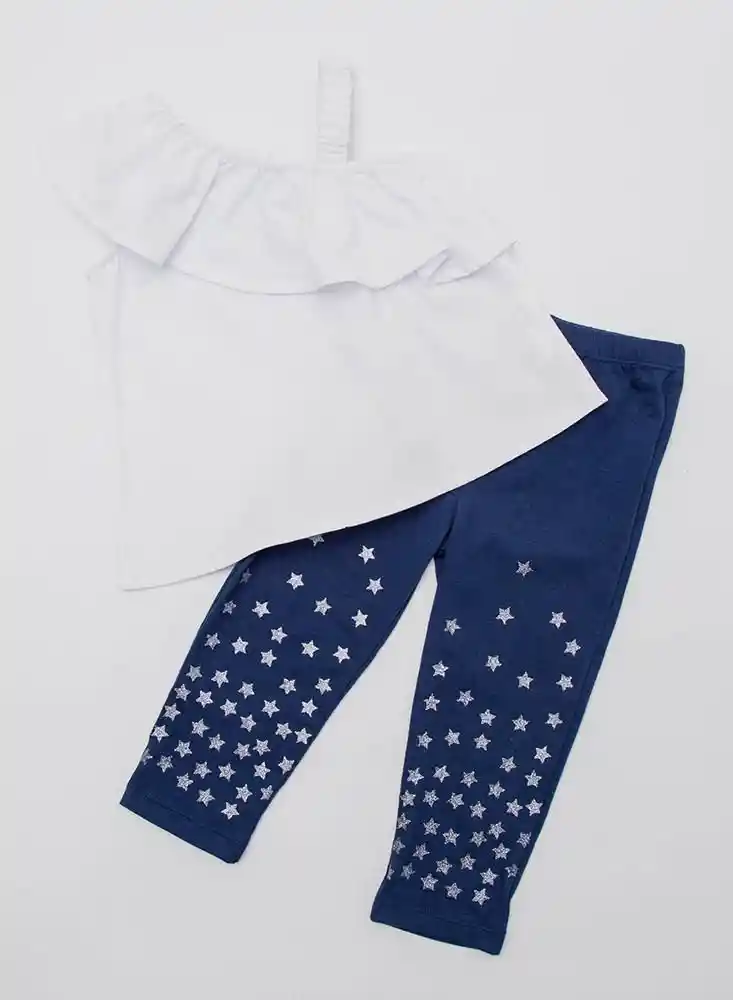 Conjunto Largo Niña 4t - Blanco
