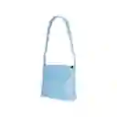 Bolso Hobo Con Solapa y Botón Azul Miniso