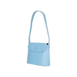 Bolso Hobo Con Solapa y Botón Azul Miniso