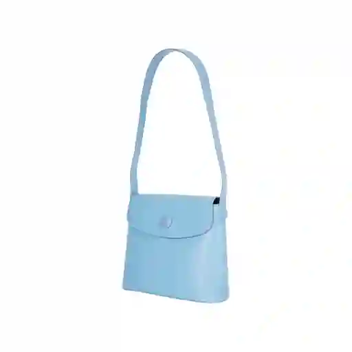 Bolso Hobo Con Solapa y Botón Azul Miniso