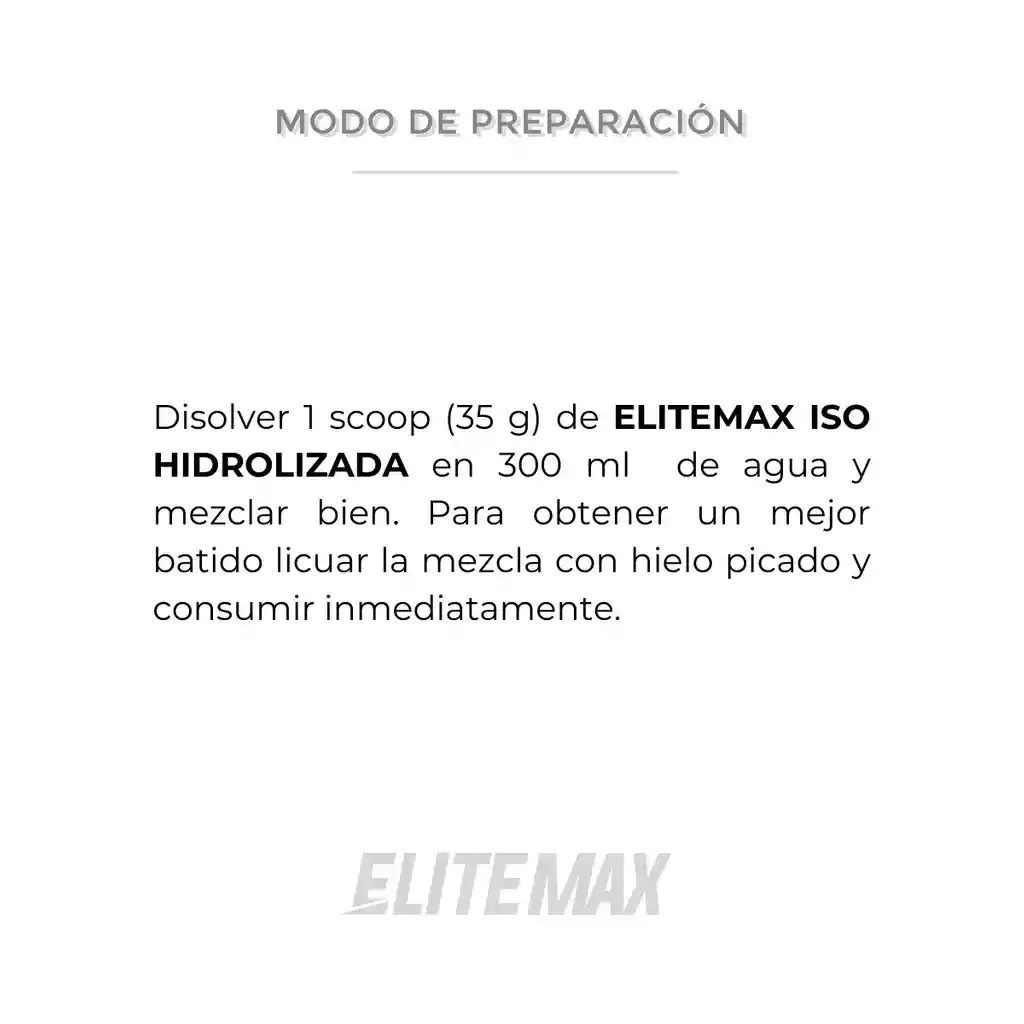 Elite Max Proteína Iso Hidrolizada Vainilla