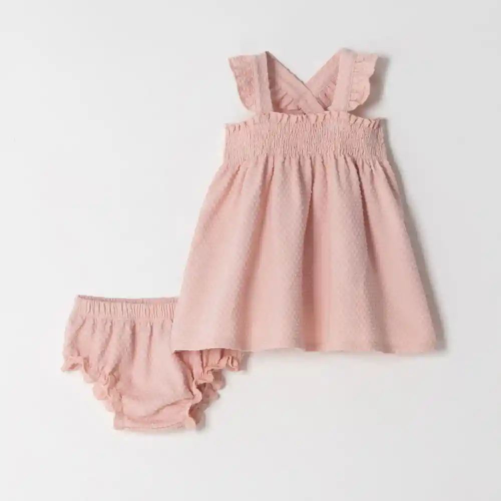 Conjunto Vestido Sin Manga y Con Panty Bebita Marty Baby Fresh