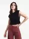 Blusa Tejido Vest Mujer Negro Puro Ultraoscuro Talla L Naf-Naf 