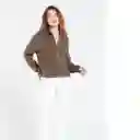  Saco Tejido Andi Mujer Gris Nogal Oscuro Talla L Naf-Naf 