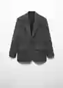 Blazer Americana Lena Gris Talla XL Mujer Mango