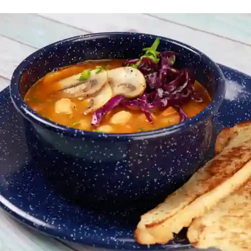 Sopa de garbanzos y champiñon