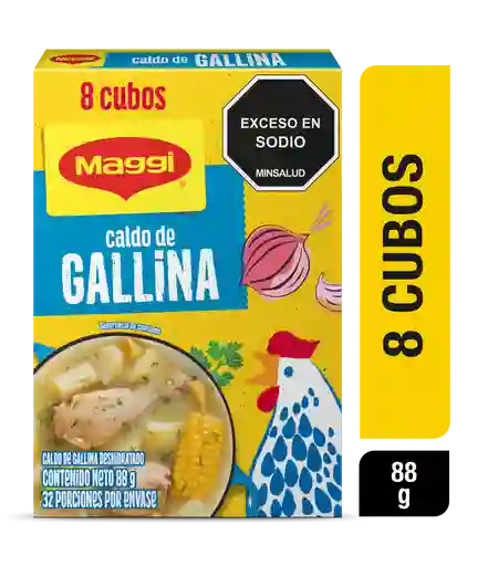 Caldo de Gallina MAGGI x 8 cubos x 88g