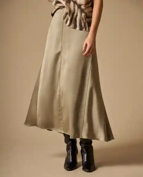 Falda Gris Elefante Medio Talla S 449G001 Esprit