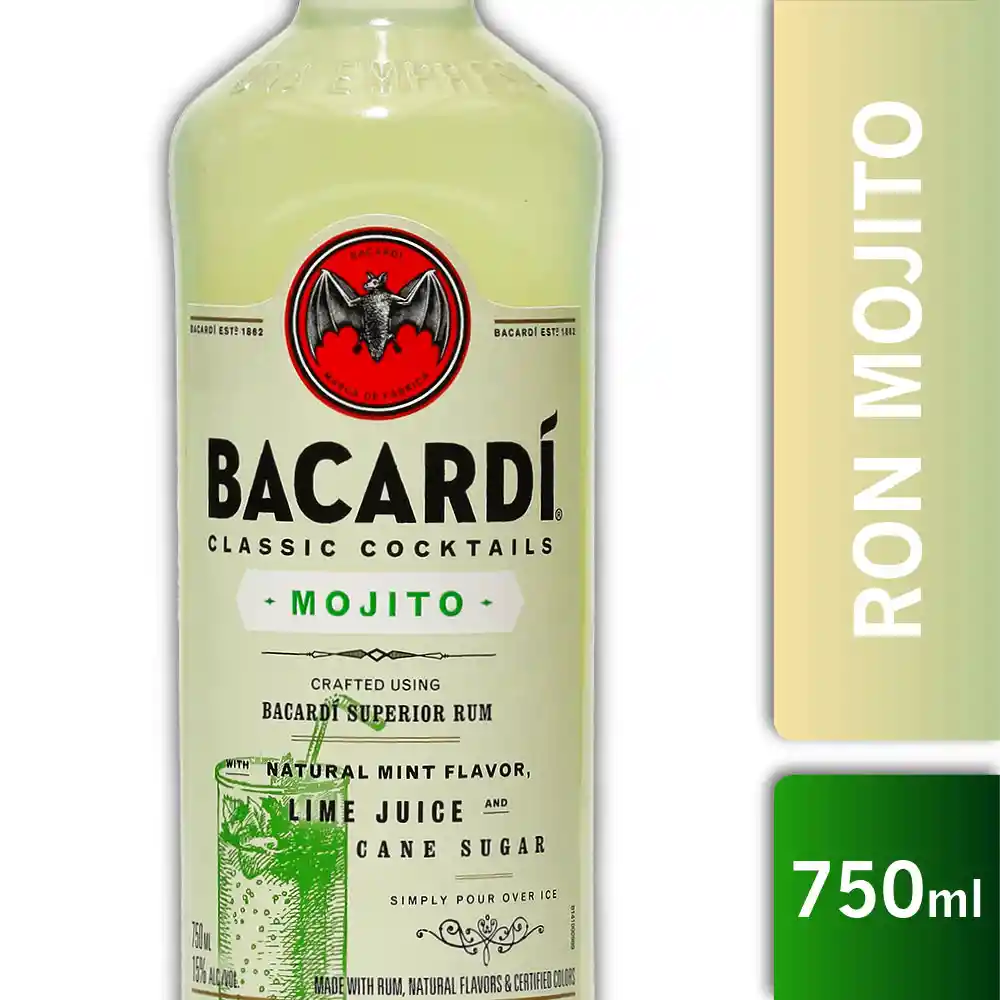 Bacardi Ron Saborizado Classic Cocktails Mojito