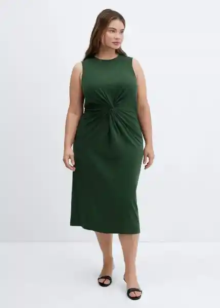 Vestido Fertina Verde Talla S Mujer Mango