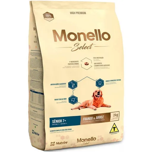 Monello Select Alimento para Perro Senior 7+ Pollo y Arroz