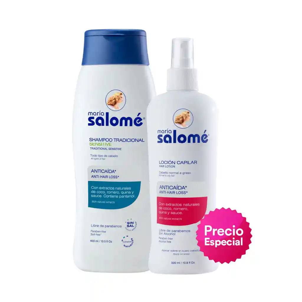 Shampoo Maria Salome Sensitive + Locion Capilar Precio Especial