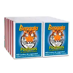 Bengala Fósforos en Madera