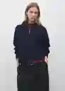 Jersey Latas Navy Talla M Mujer Mango