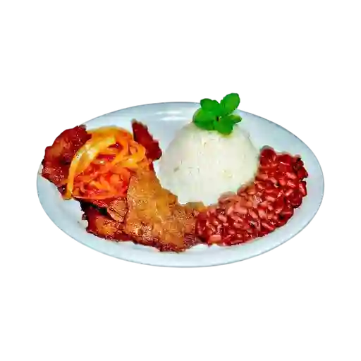 Frijol con Carne a la Plancha