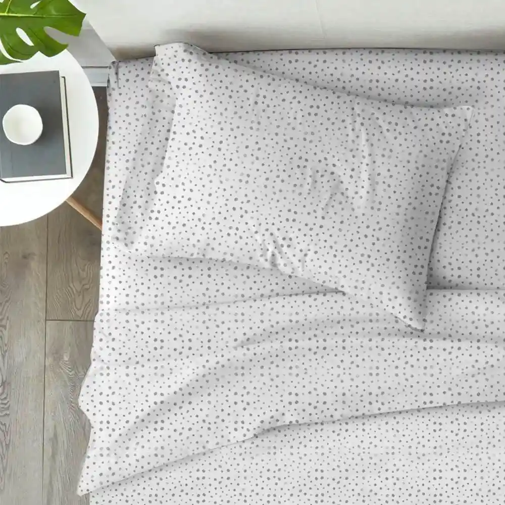 Juego Cama Sencillo 150 Hilos Miniprint Estampado