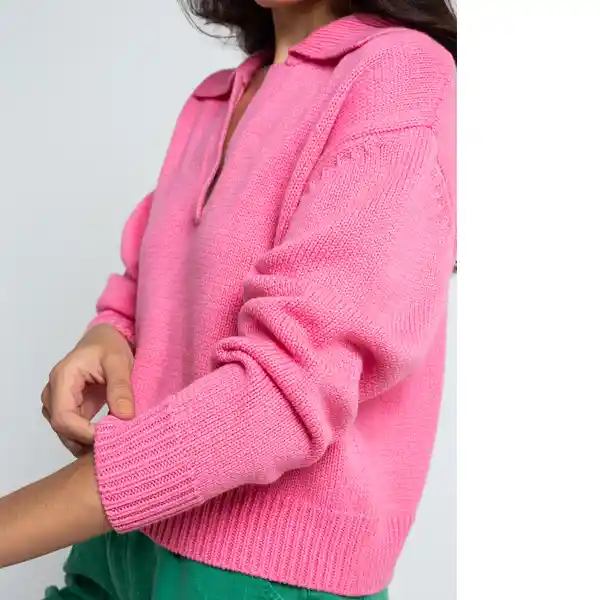 Saco Tejido Mujer Rosa Boreas Medio Talla L 482F034 Naf Naf