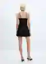 Vestido Susic-H Negro Talla L Mujer Mango