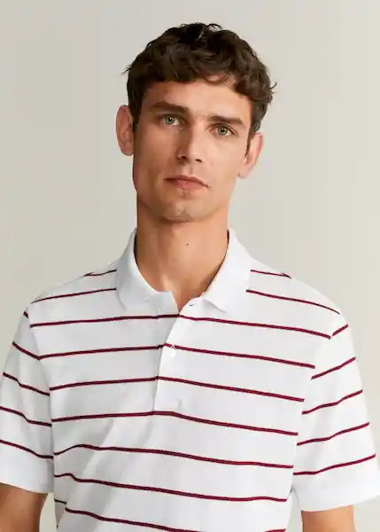 Mango Camiseta Polo Reara6 Blanco Talla L