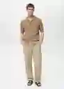 Camisa Pierola Beige Talla M Hombre Mango