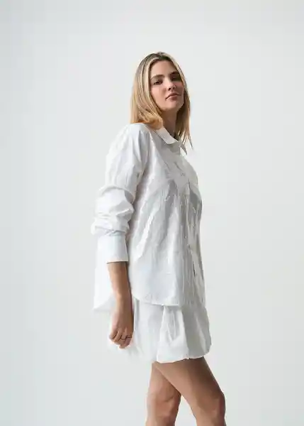Camisa Mujer Crudo Puro Claro Talla L 513G013 Naf Naf