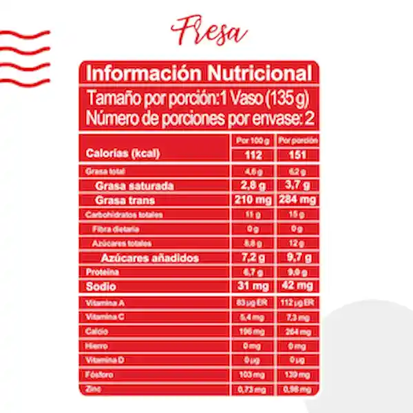 Zorba Yogurt Griego Sabor a Melocotón Fresa y Mora