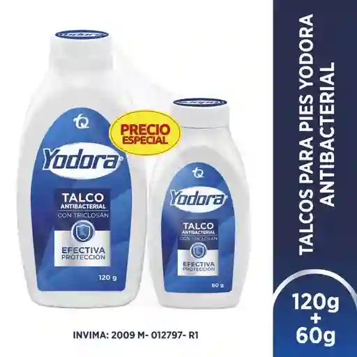 Yodora Talco 120 g + Talco 60 g