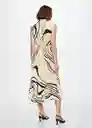 Vestido Marble Offwhite Talla S Mujer Mango