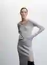 Saco Jersey Kylie Gris Claro Vigoré Talla M Mujer Mango